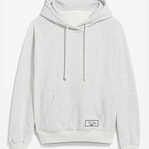 NWT OLD NAVY Oversized Fleece Logo Graphic Hoodie 
Light Gray Heather Large - Picture 2 of 5
